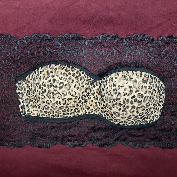 Victoria secret pink strapless bandeau animal print XS/TP NWOT - Picture 5 of 12